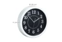 relaxdays Wanduhr rund 20cm Weiß Schwarz Grau Bild 4
