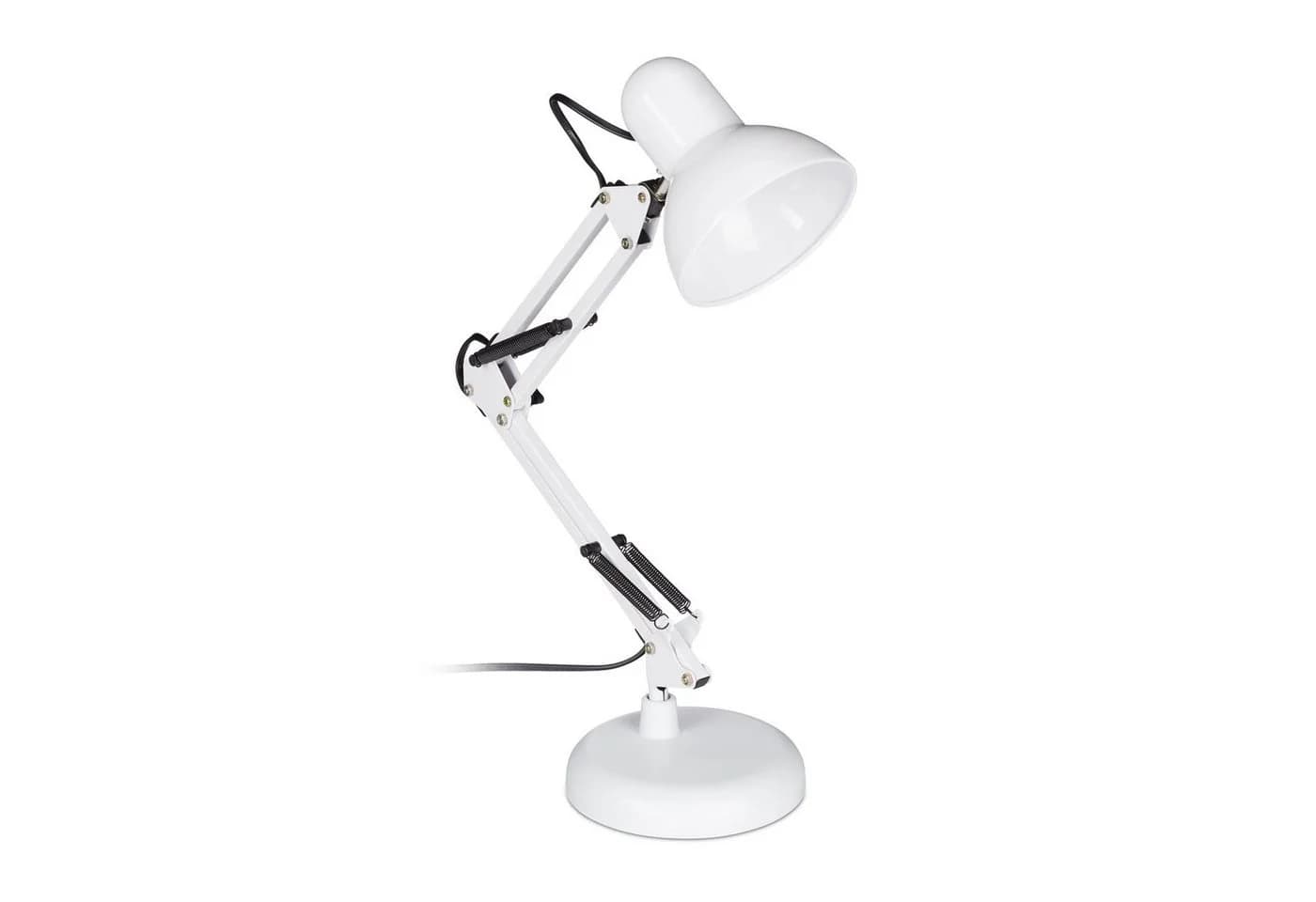 relaxdays Tischleuchte Retro Schreibtischlampe Weiß Schwarz Industrial Design - Bild 2