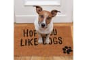 relaxdays Fußmatte Kokos mit Tierspruch Hund Katze Schwarz Braun Bild 3
