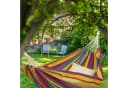 relaxdays Hängematte XXL Baumwolle Gelb/Grün/Blau/Rot Bild 1