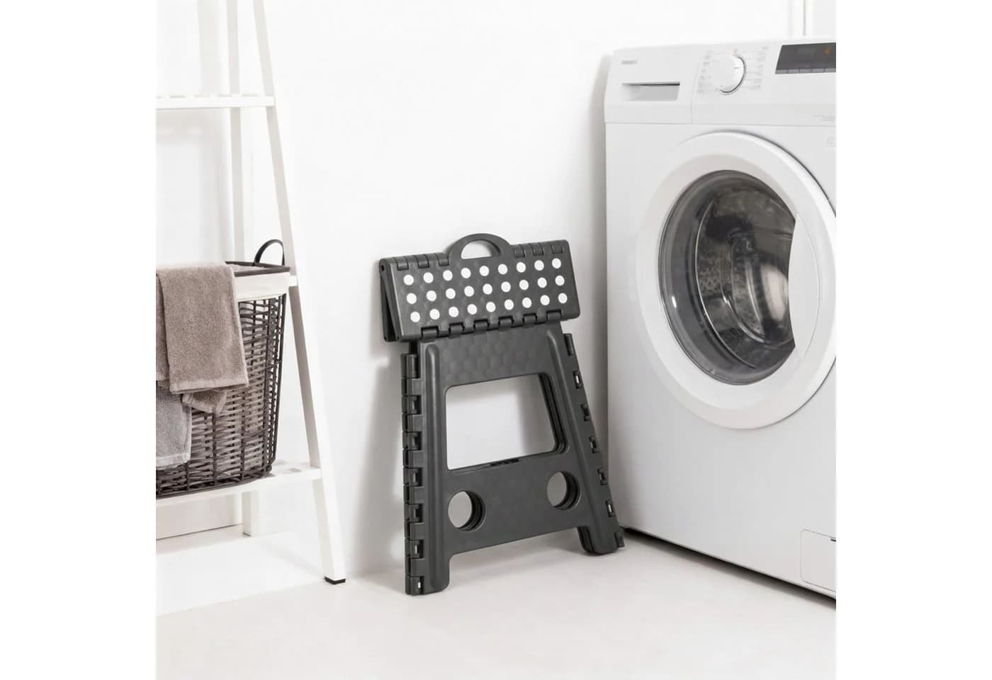 RELAXDAYS Tritthocker Klapphocker faltbar XL Dunkelgrau
