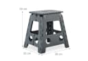 RELAXDAYS Tritthocker Klapphocker faltbar XL Dunkelgrau Bild 4