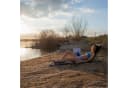 relaxdays Strandmatte XXL grau mit verstellbarer Rückenlehne und Kopfkissen Bild 1