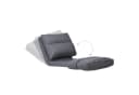 RELAXDAYS Relaxliege Sessel faltbar grau mit Kopfstütze und verstellbarer Rückenlehne Bild 5