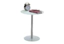 relaxdays Beistelltisch Glas Edelstahl Weiß Modern Bild 2