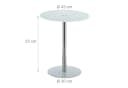 relaxdays Beistelltisch Glas Edelstahl Weiß Modern Bild 4