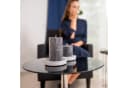 relaxdays Beistelltisch Glas Edelstahl Weiß Modern Bild 5