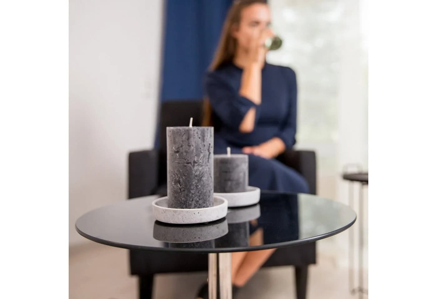 relaxdays Beistelltisch Glas Edelstahl Weiß Modern - Bild 5