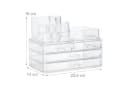 relaxdays Make-Up Organizer mit 4 Schubladen, transparent Bild 4