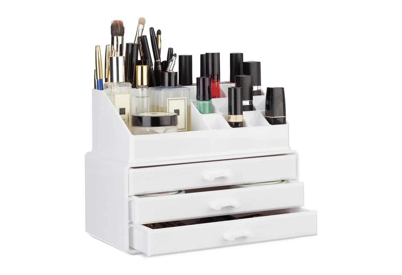 relaxdays Make-Up Organizer mit 3 Schubladen, weiß - Bild 2