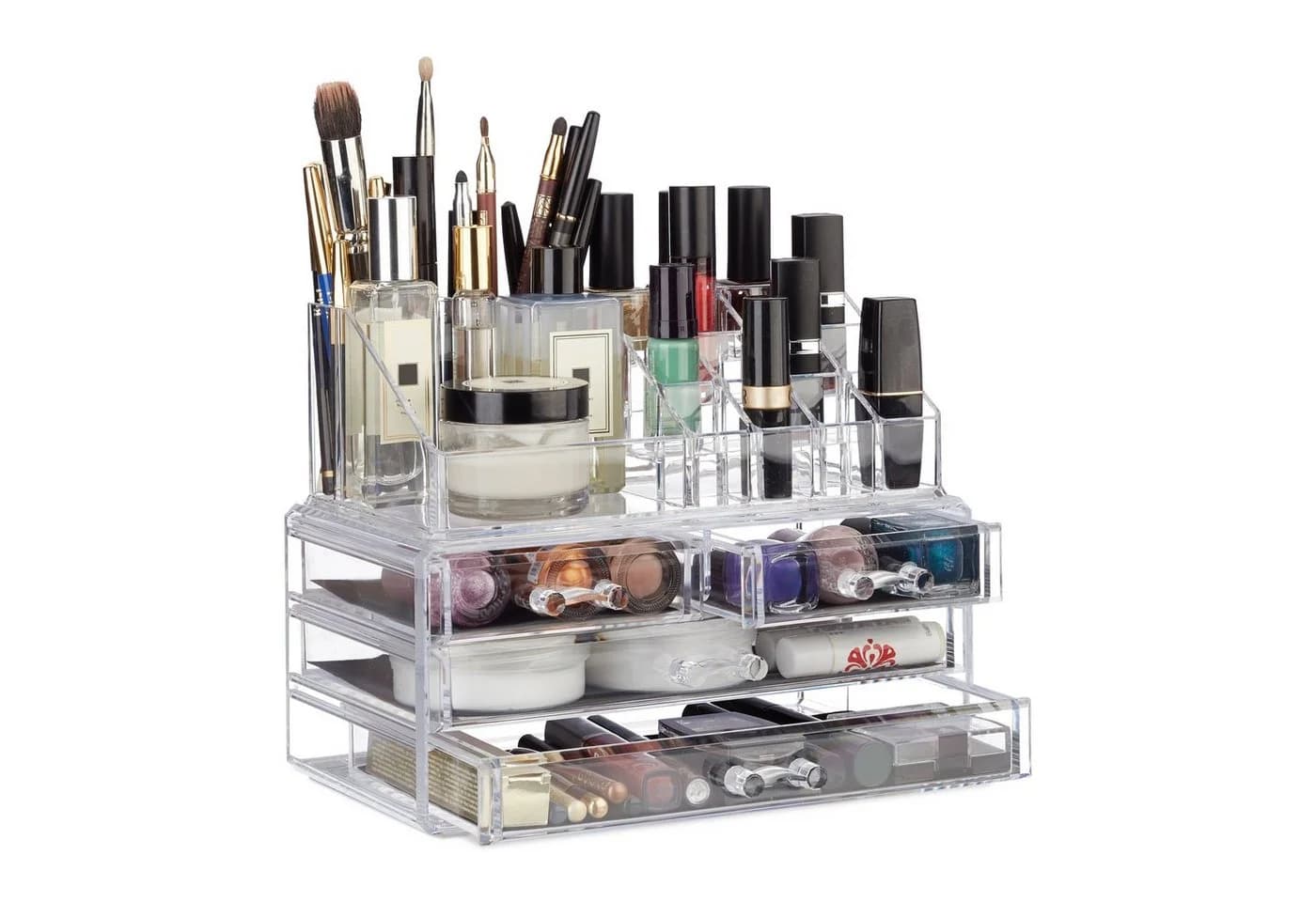 relaxdays Make-Up Organizer mit 4 Schubladen transparent - Bild 2