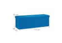 relaxdays Faltbare Sitzbank Leinen Blau mit Stauraum Bild 1