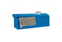 relaxdays Faltbare Sitzbank Leinen Blau mit Stauraum Bild 2