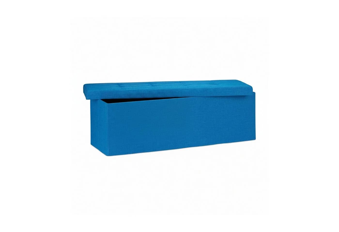 relaxdays Faltbare Sitzbank Leinen Blau mit Stauraum - Bild 5