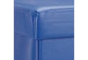 relaxdays Faltbarer Sitzhocker Kunstleder Blau mit Stauraum Bild 4