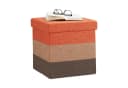 relaxdays Sitzhocker Gepolsterter Hocker mit bunten Streifen Bild 2