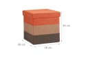 relaxdays Sitzhocker Gepolsterter Hocker mit bunten Streifen Bild 4