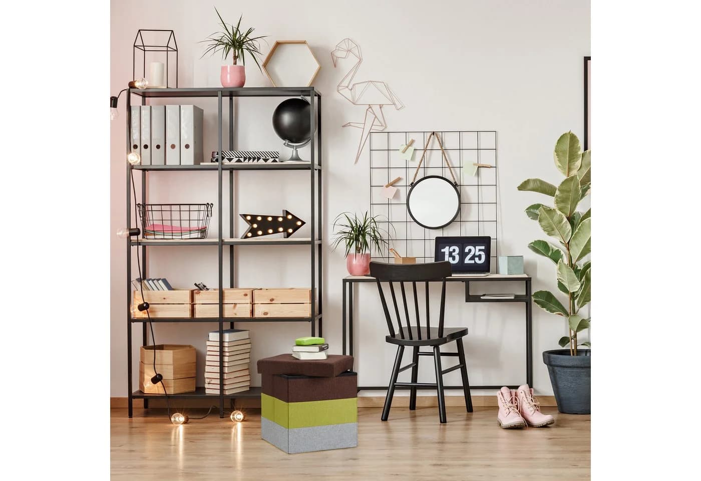 relaxdays Sitzhocker Gepolsterter Hocker mit bunten Streifen - Bild 5