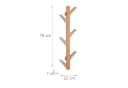 relaxdays Wandgarderobe Bambus 6 Haken natur Bild 4