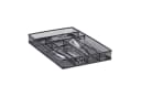 relaxdays Besteckkasten Metallgeflecht L Schwarz Bild 2