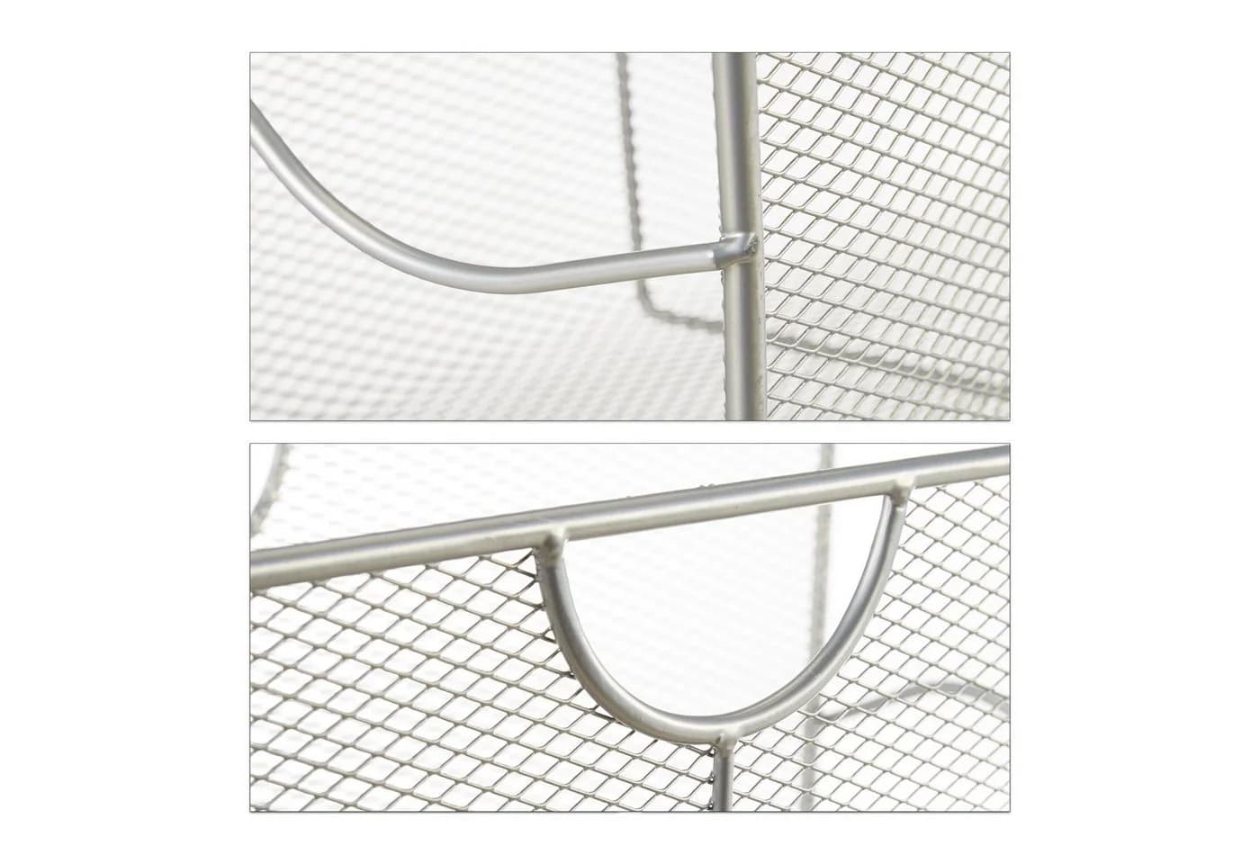 relaxdays Zeitungsständer Mesh Silber Modern - Bild 4