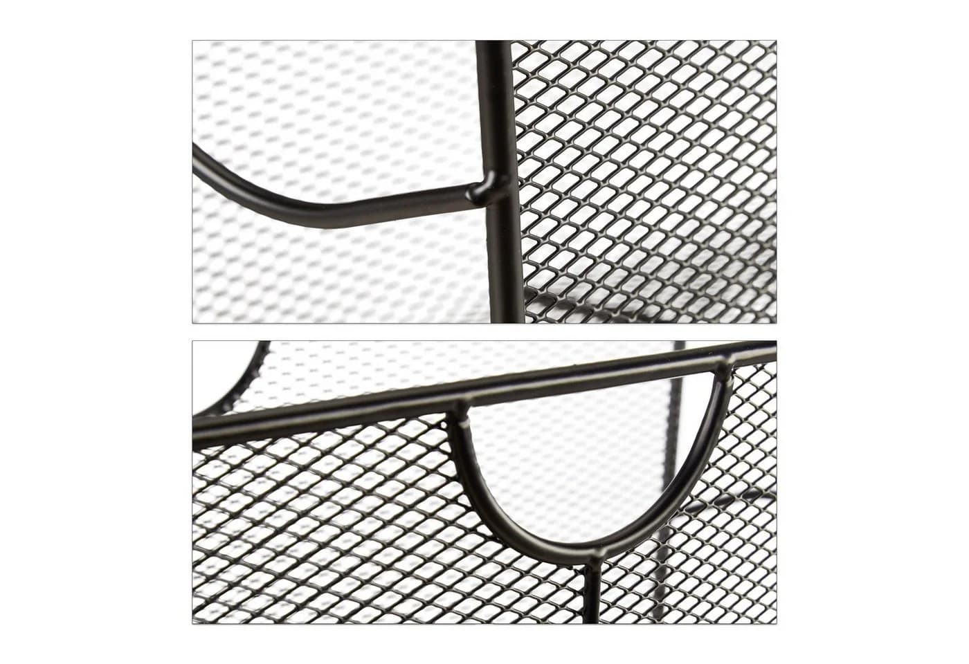 relaxdays Zeitungsständer Mesh Schwarz Modern - Bild 4
