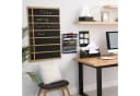 relaxdays Zeitungsständer Wand Schwarz - 5 Fächer + Ablage Bild 1