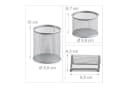 relaxdays Schreibtisch Organizer Set 6-teilig silber Bild 5