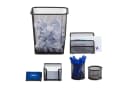 relaxdays Schreibtischaufsatz Schreibtisch Organizer Set 6-teilig Schwarz Bild 2