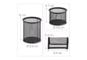 relaxdays Schreibtischaufsatz Schreibtisch Organizer Set 6-teilig Schwarz Bild 5