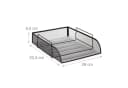 relaxdays Briefablage stapelbar schwarz Metall Mesh-Design Bild 3
