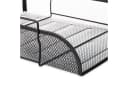 relaxdays Briefablage stapelbar schwarz Metall Mesh-Design Bild 4