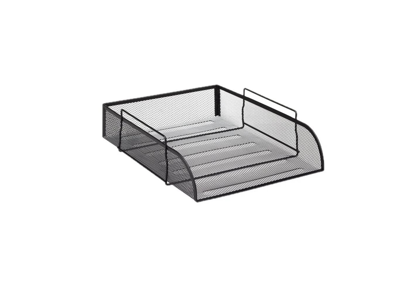 relaxdays Briefablage stapelbar schwarz Metall Mesh-Design - Bild 5