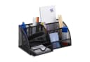 relaxdays Schreibtischorganizer Metall 6 Ablagen Schwarz Bild 2