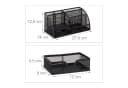relaxdays Schreibtischorganizer Metall 6 Ablagen Schwarz Bild 3