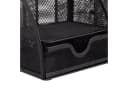 relaxdays Schreibtischorganizer Metall 6 Ablagen Schwarz Bild 5