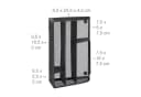 relaxdays Schreibtischorganizer 5 Ablagen Metall Schwarz Bild 4
