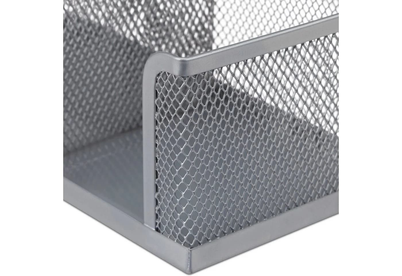 relaxdays Schreibtischorganizer Stiftehalter mit Zettelhalter Silber - Bild 5