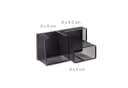 relaxdays Aufbewahrungskorb Schreibtischköcher 3 Fächer Mesh-Optik Schwarz Bild 4