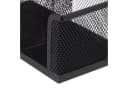 relaxdays Aufbewahrungskorb Schreibtischköcher 3 Fächer Mesh-Optik Schwarz Bild 5
