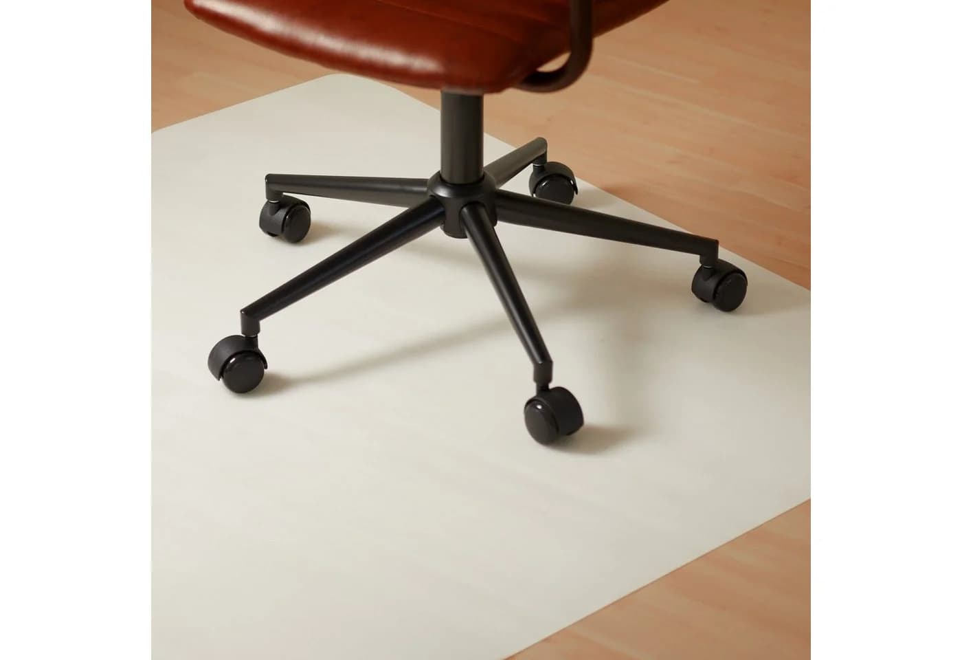 relaxdays Eckige Bürostuhlunterlage Weiß Bodenschutz Matte - Bild 2