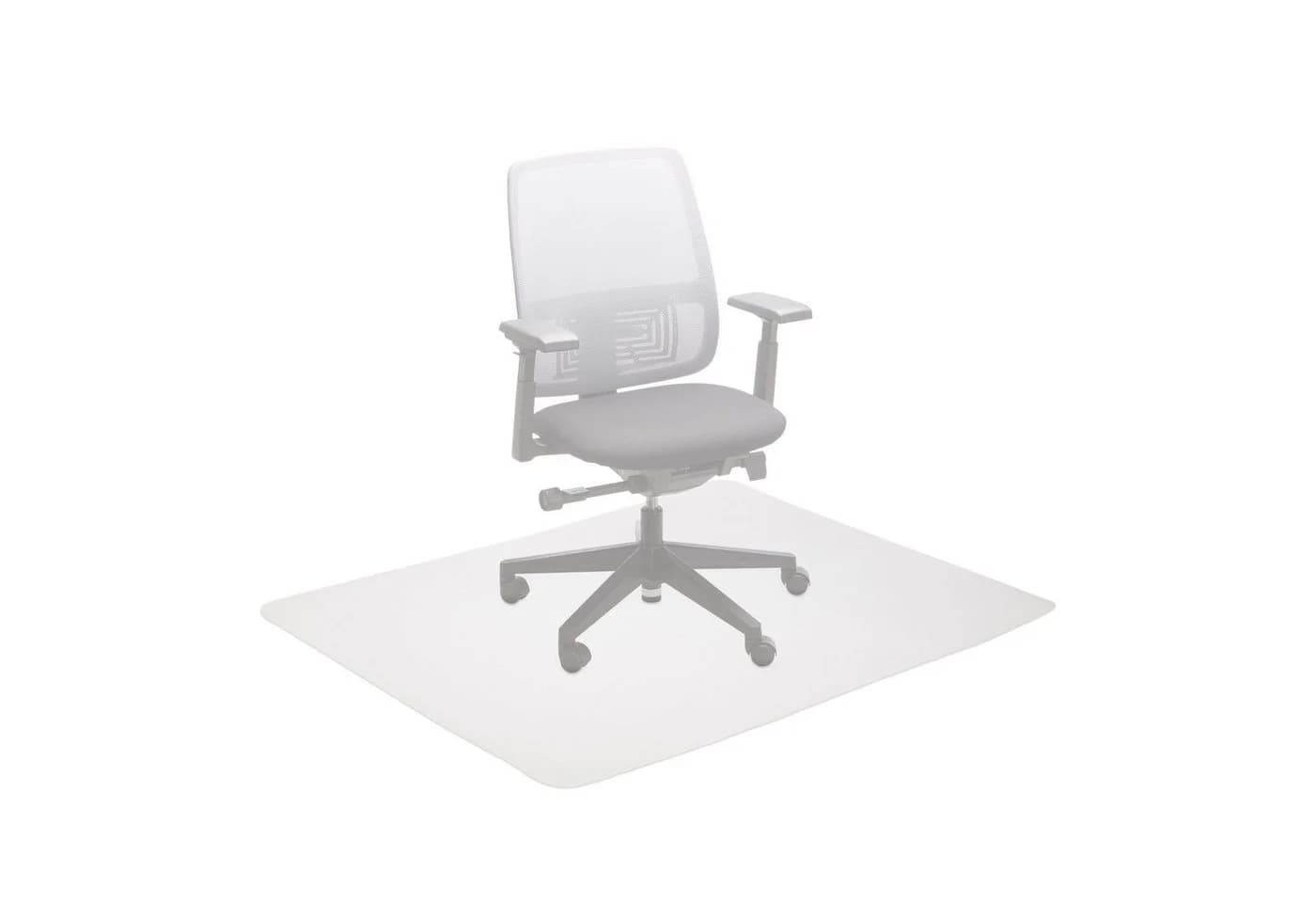 relaxdays Eckige Bürostuhlunterlage Weiß Bodenschutz Matte - Bild 3