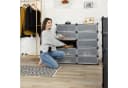 relaxdays Schuhschrank mit 10 Fächern Schwarz Transparent Bild 1