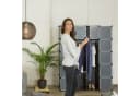 relaxdays Kleiderschrank Stecksystem 14 Fächer Schwarz Bild 1
