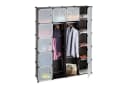 relaxdays Kleiderschrank Stecksystem 14 Fächer Schwarz Bild 2