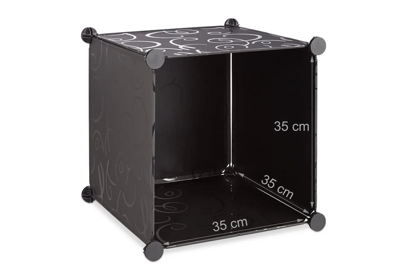 relaxdays Kleiderschrank Stecksystem 14 Fächer Schwarz - Bild 5