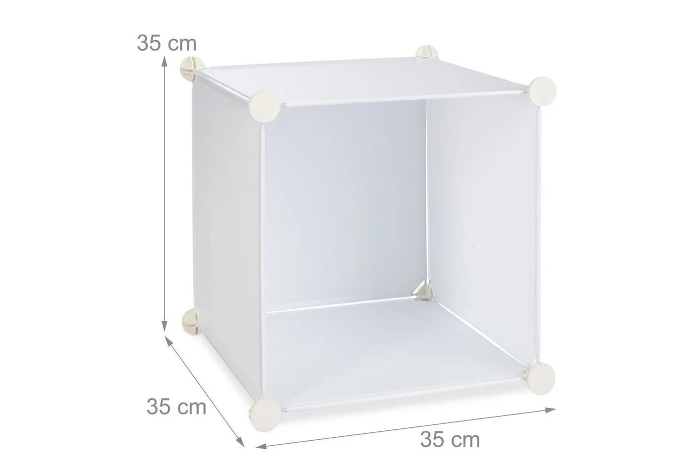 relaxdays Kleiderschrank Stecksystem 12 Fächer Weiß - Bild 5