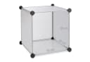 relaxdays Steckregal Regalsystem mit Türen Transparent Bild 5