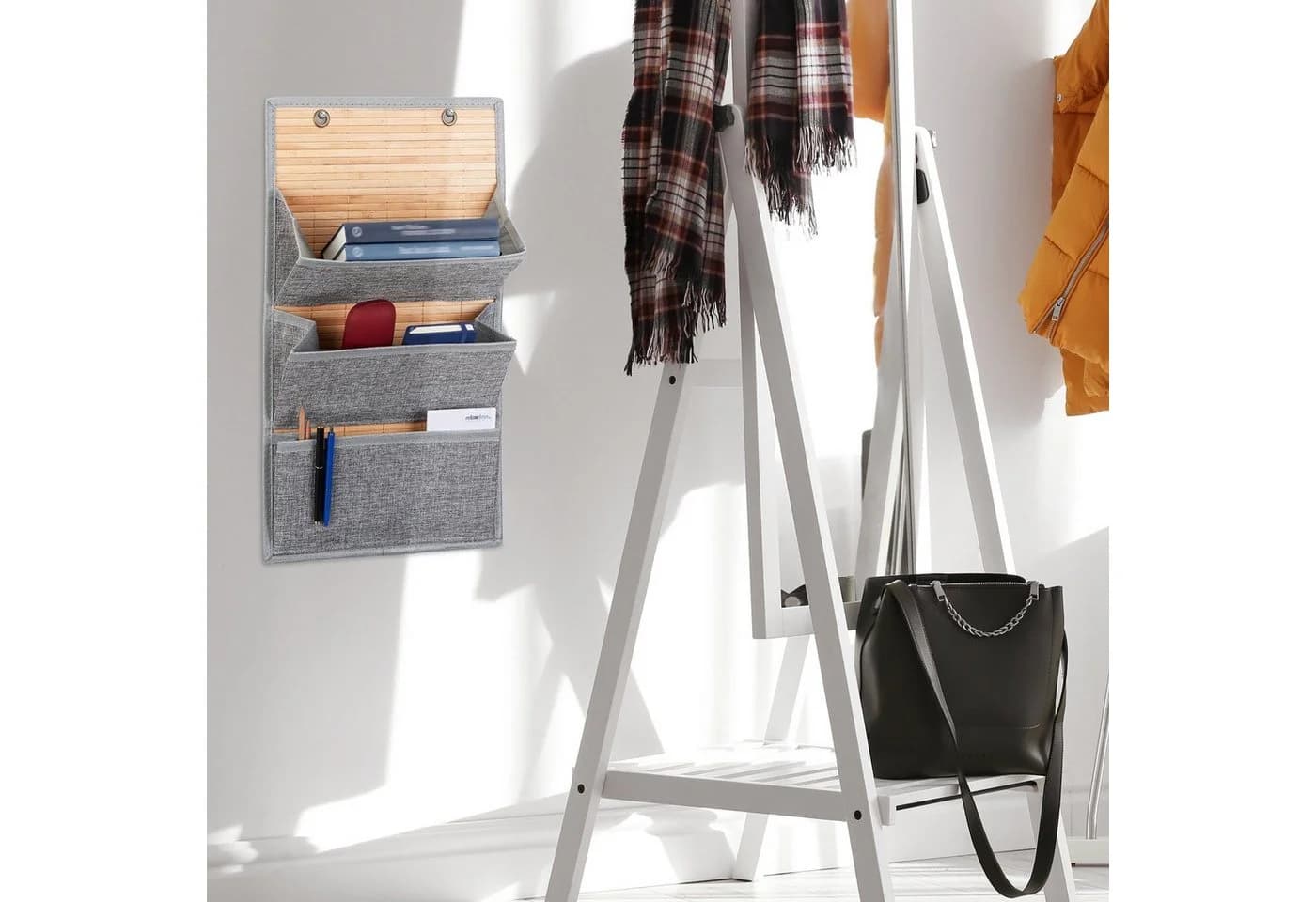 RELAXDAYS Wandorganizer Bambus 34 cm Breite 3-4 Fächer