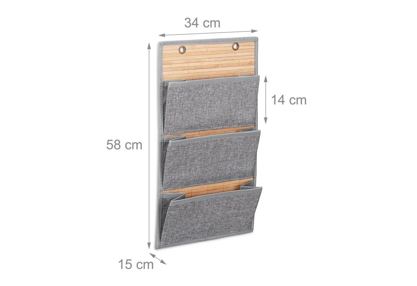 RELAXDAYS Wandorganizer Bambus 34 cm Breite 3-4 Fächer - Bild 4